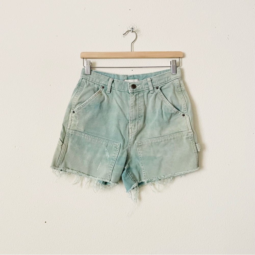 BDG Teal Jean Shorts - Picture 3 of 9
